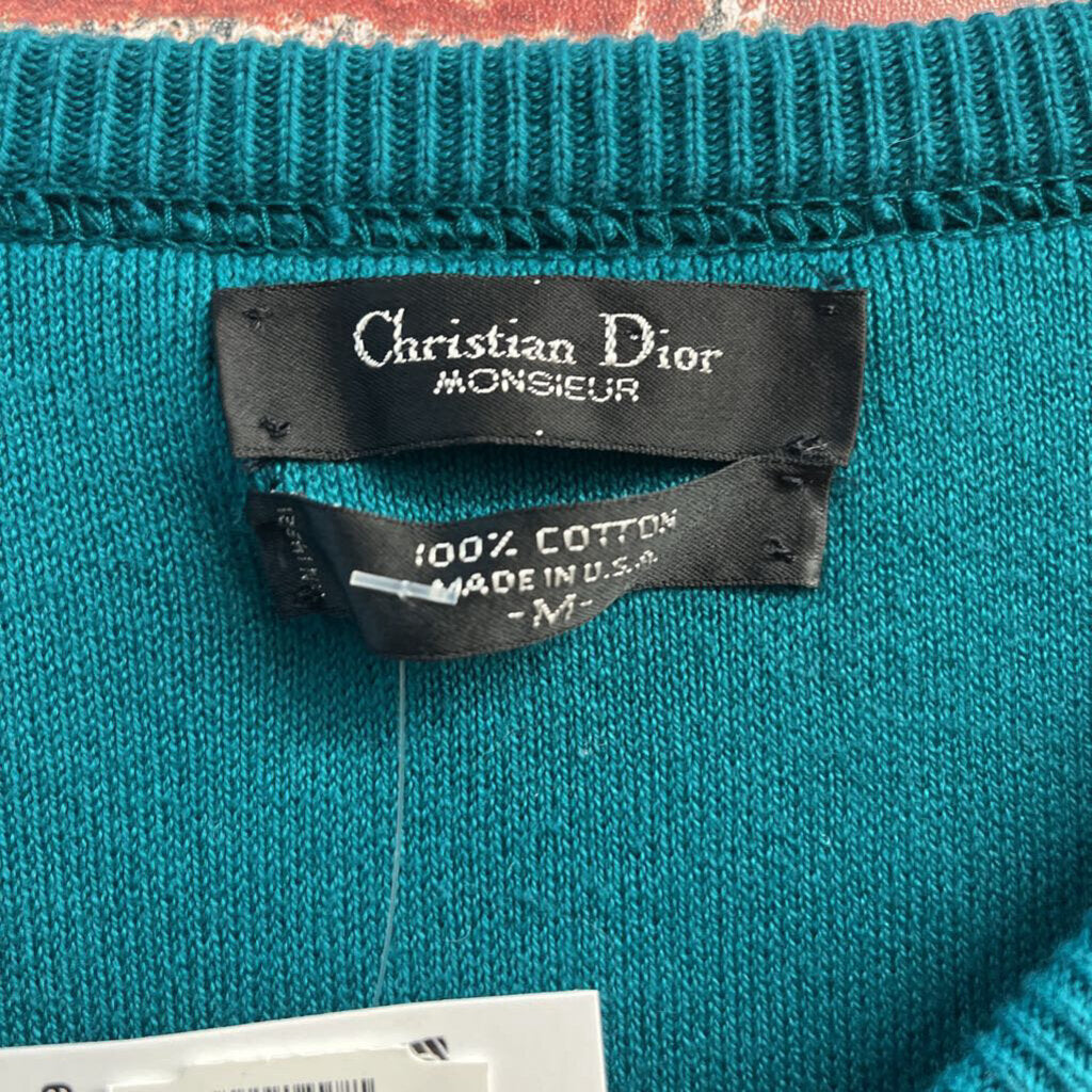 Christian Dior Cotton Sweater Green Men’s Size M