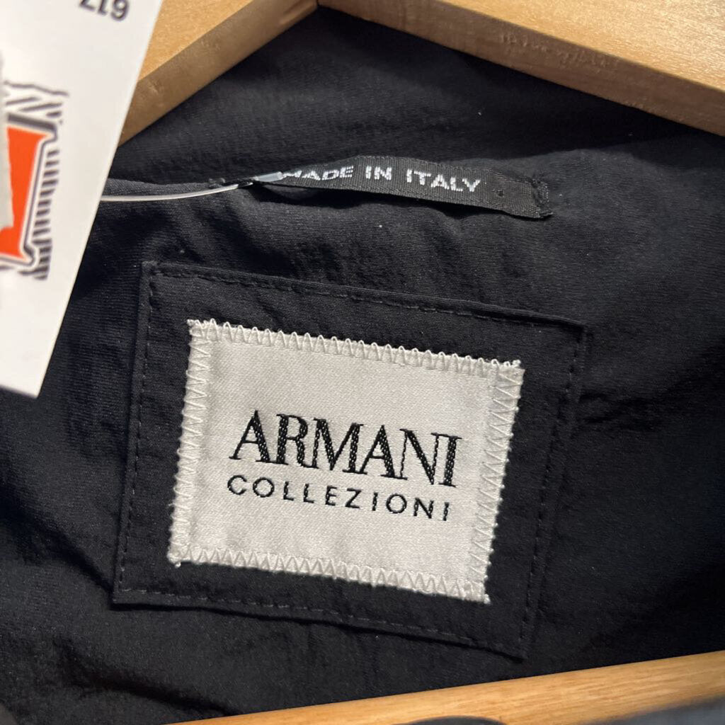 Armani Collezioni Zip Up Jacket Black Ladies Size M
