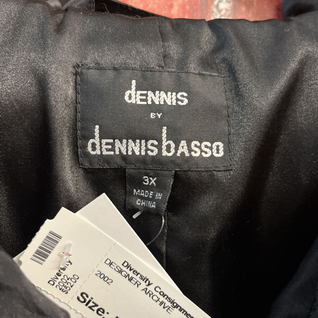 Dennis Basso Trench Coat Black Ladies Size XXL