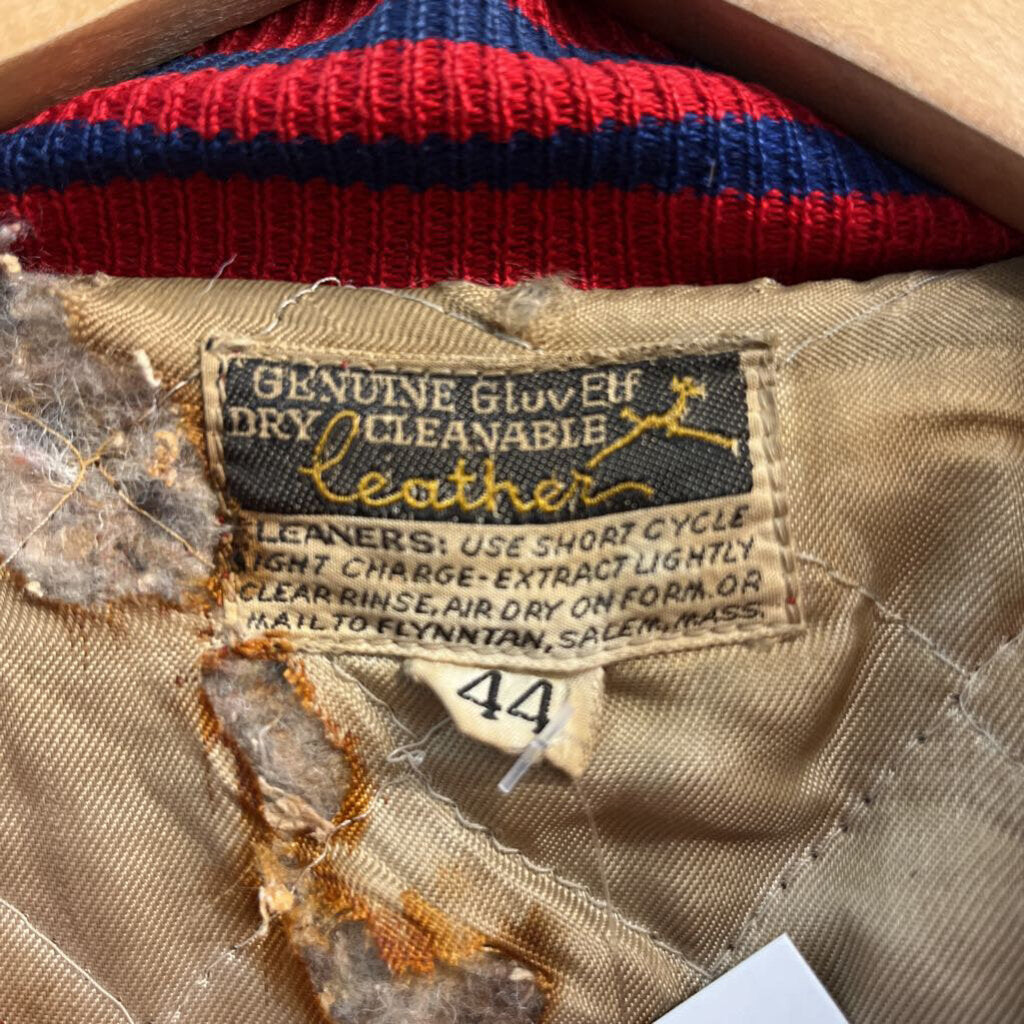 Unbranded Leather-man Bomber Red/Cream Men’s Size L