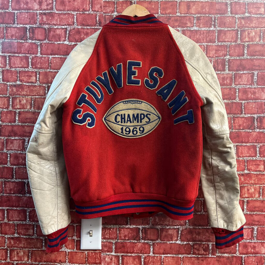 Unbranded Leather-man Bomber Red/Cream Men’s Size L