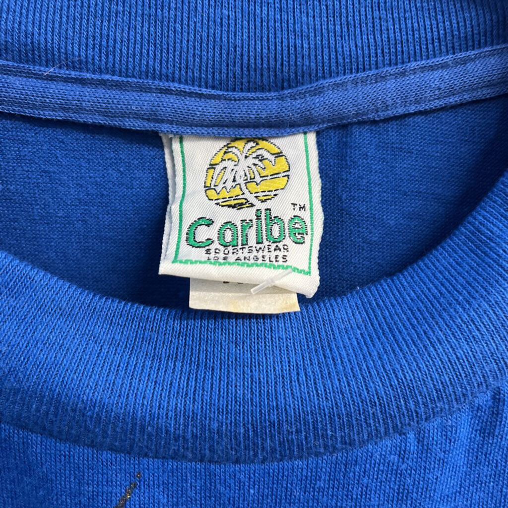 Caribe Caribbean T-shirt Graphic Design Blue Men’s Size XL