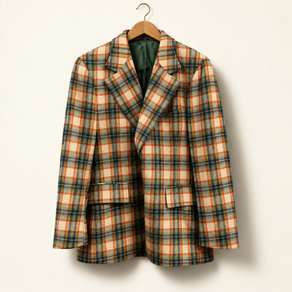 Larry Kane Plan Blazer Orange/Red/Blue/Green Men’s Size XL