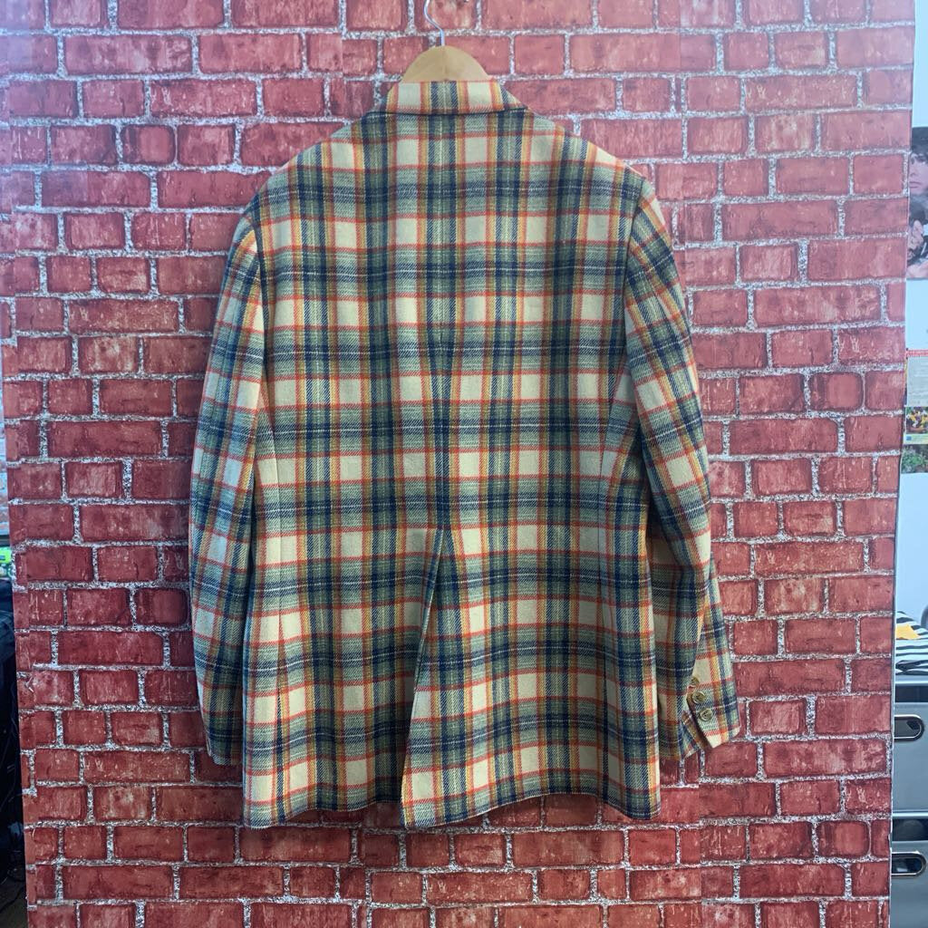 Larry Kane Plan Blazer Orange/Red/Blue/Green Men’s Size XL