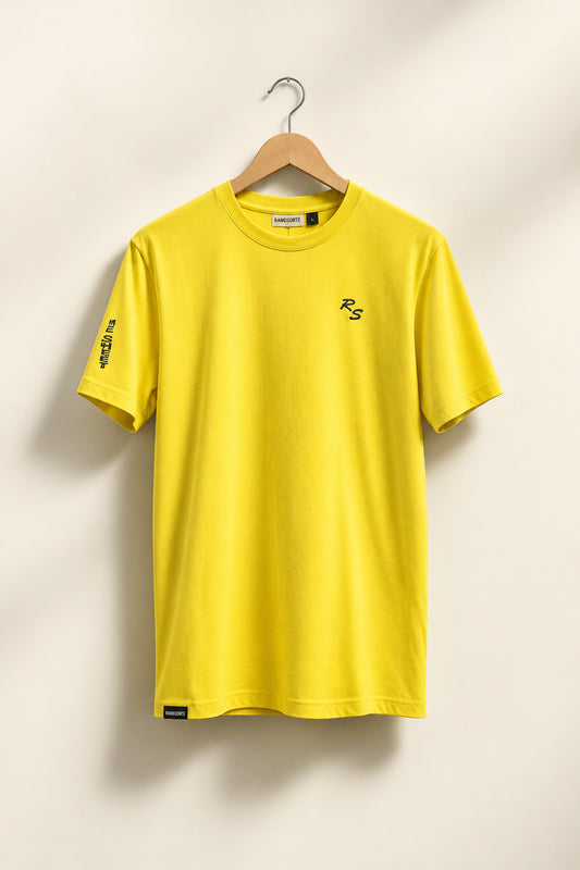 Rhyme Sheet T-Shirt Yellow Men’s Size M