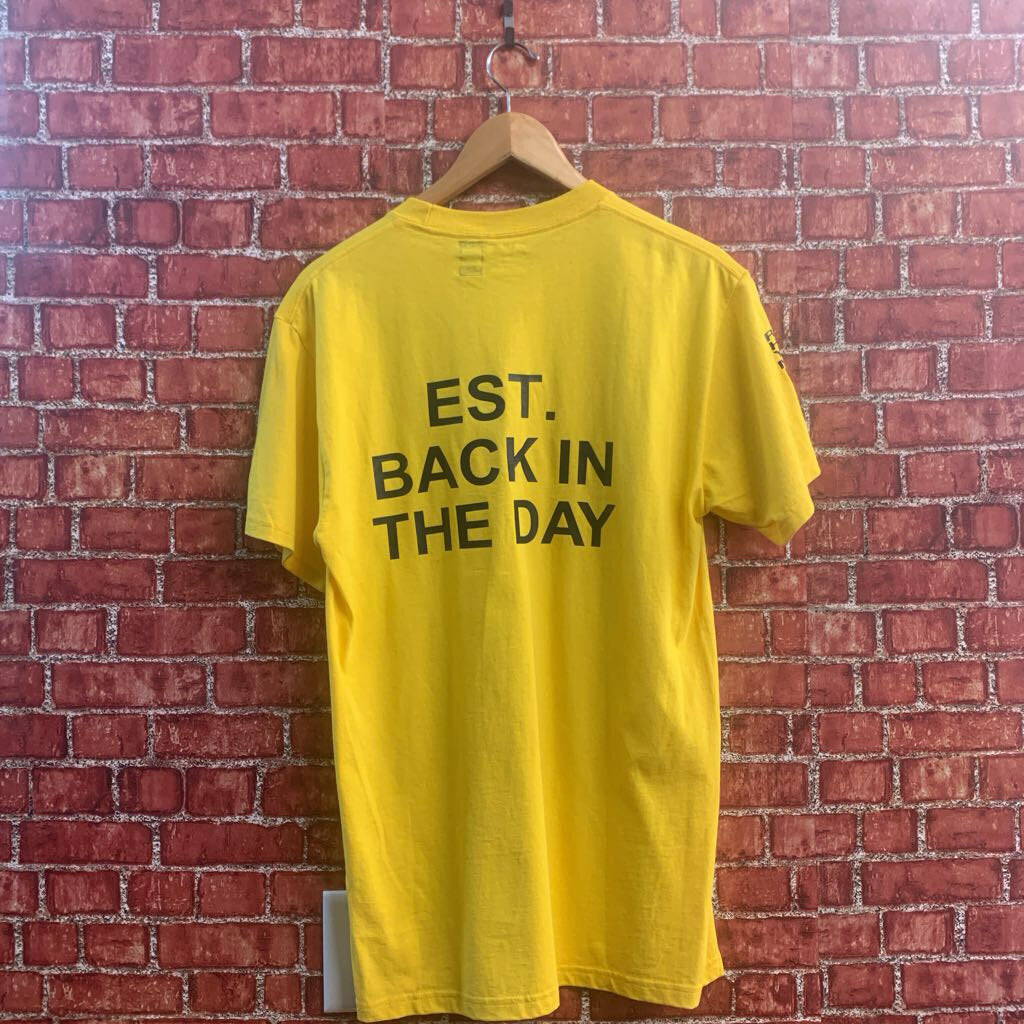 Rhyme Sheet T-Shirt Yellow Men’s Size M