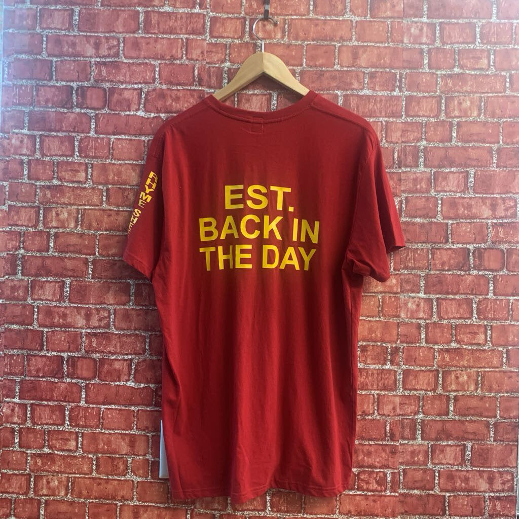Rhyme Sheet T-Shirt Red Men’s Size XL
