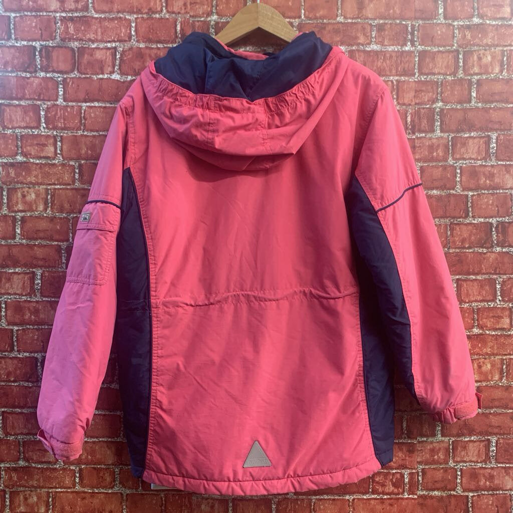 LL Bean Colorblock Winter Jacket Pink/Navy Ladies Size XL