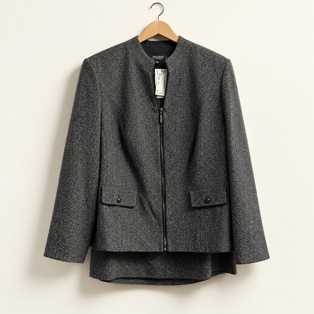 John Meyer Skirt Suit Knit Grey Ladies Size 18W