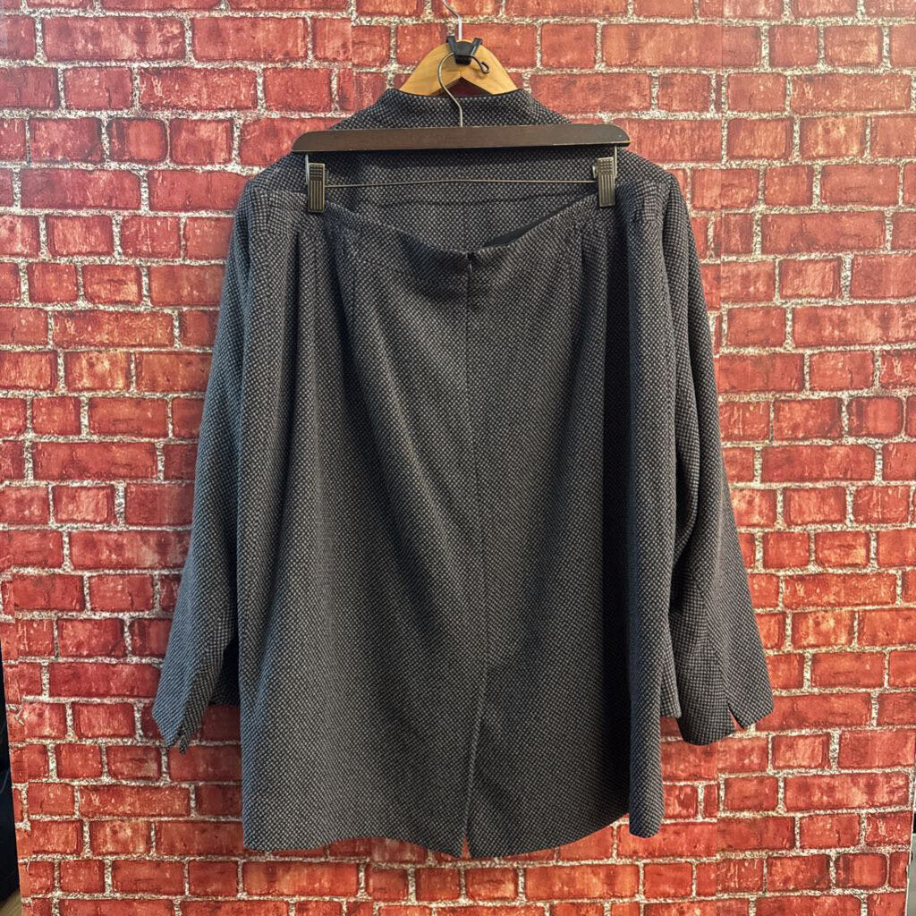 John Meyer Skirt Suit Knit Grey Ladies Size 18W