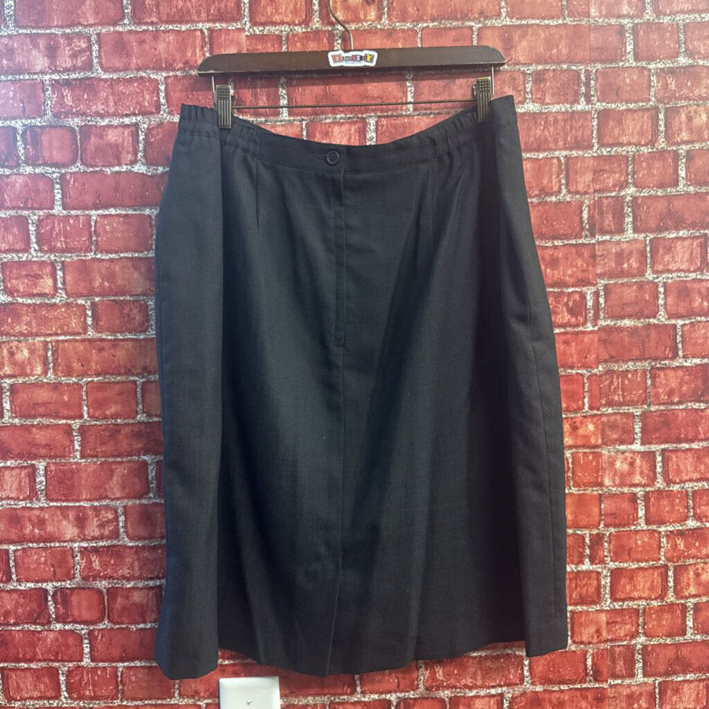 Savion Vintage Midi Skirt Pencil Black Ladies Size 20W