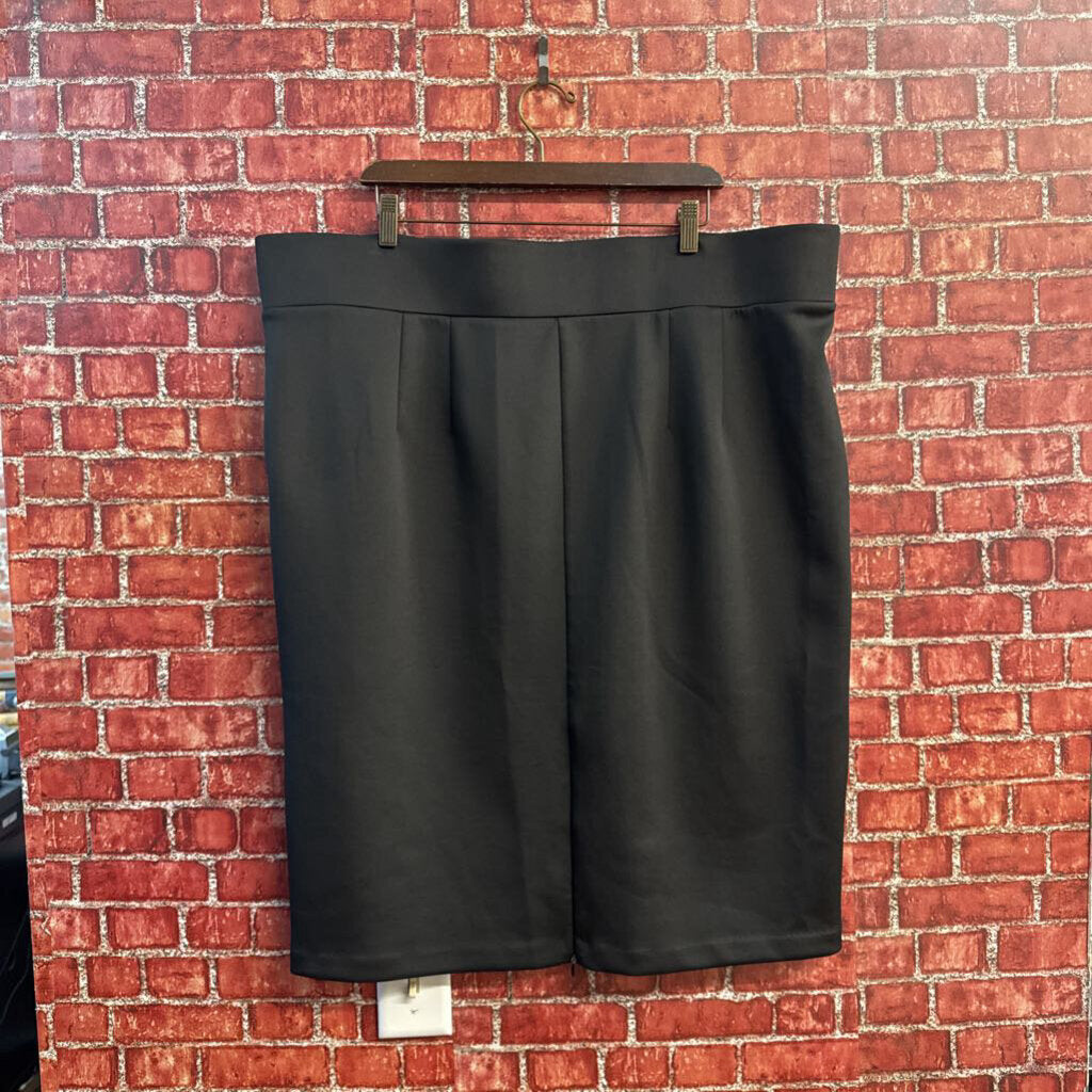 Eloquii Faux-Leather Midi Skirt Black Ladies Size 24