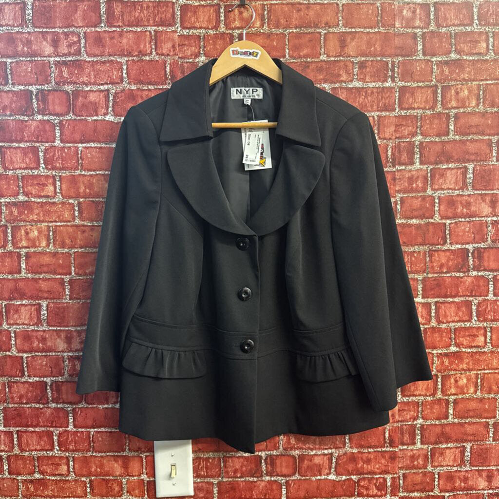 NYP Suits Vintage Blazer Jacket Black Size 18W