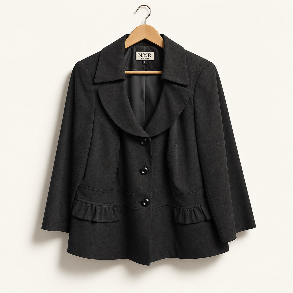 NYP Suits Vintage Blazer Jacket Black Ladies Size 18W