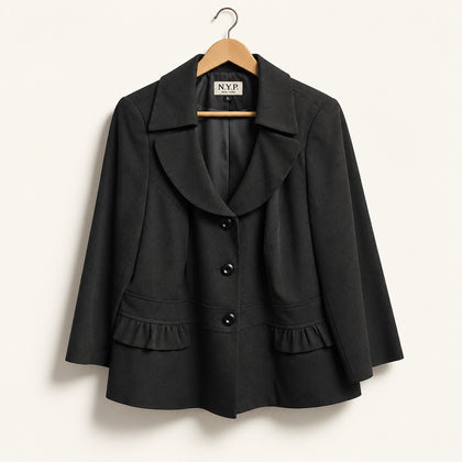 NYP Suits Vintage Blazer Jacket Black Ladies Size 18W