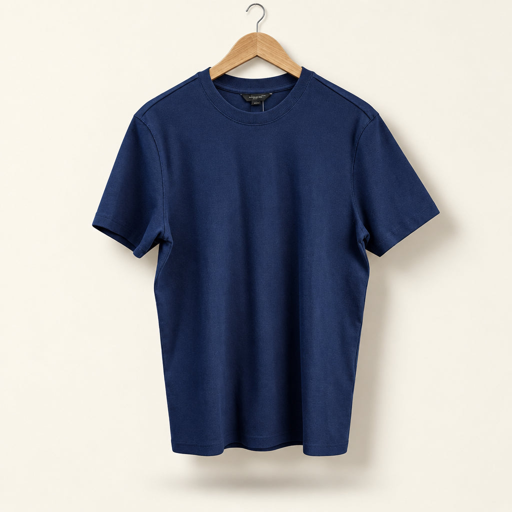 Banana Republic Heavyweight Pique Crewneck Tee Navy Men’s Size M