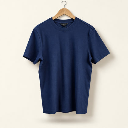 Banana Republic Heavyweight Pique Crewneck Tee Navy Men’s Size M