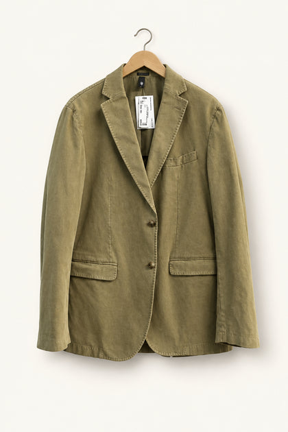 Massimo Tutti Cotton-Canvas Casual Blazer Tan Men’s Size L