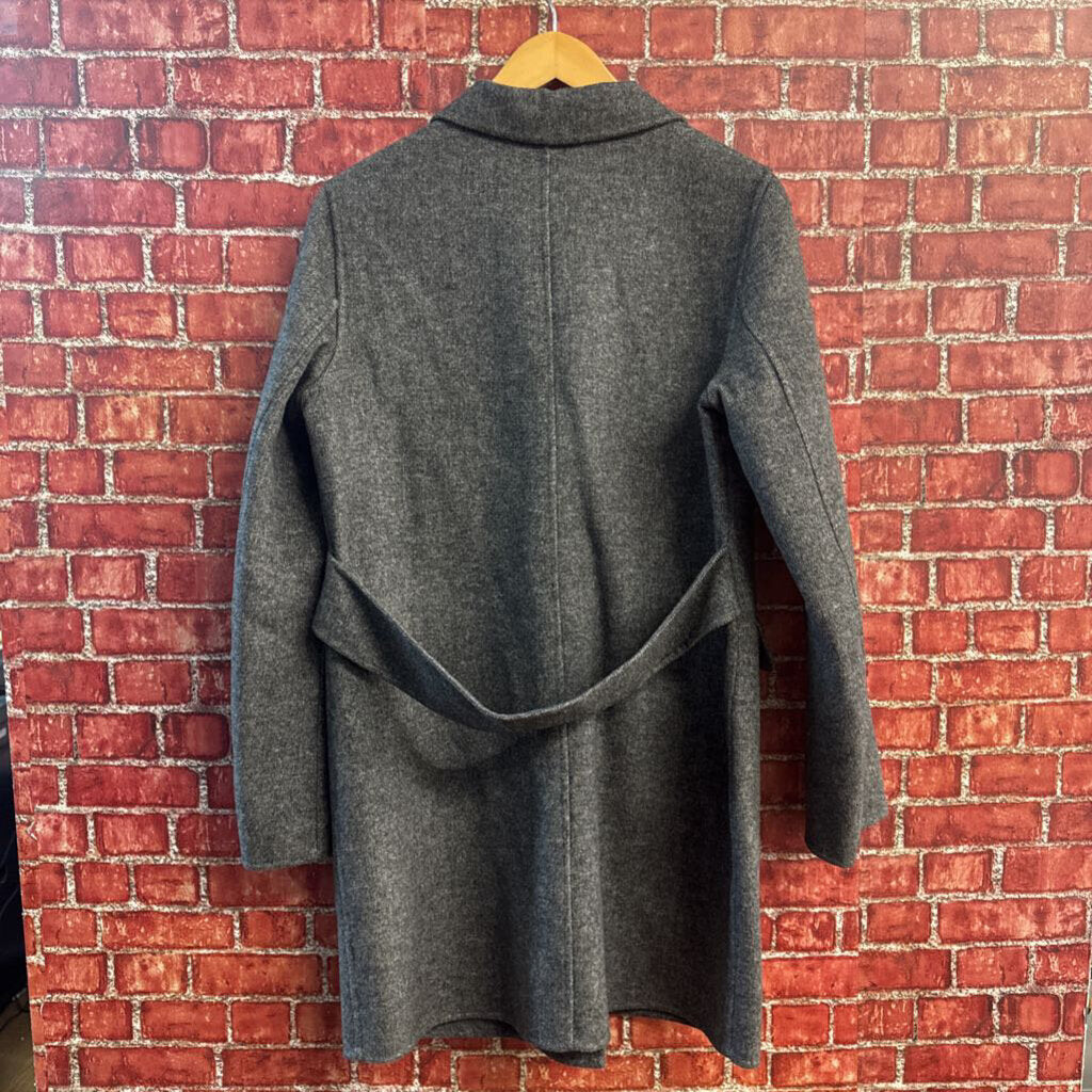 Tahari Pea Coat Wool Blend Grey Ladies Size S