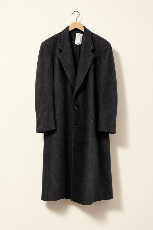 Christian Dior Monsieur Vintage Overcoat Wool Grey Men’s Size XL