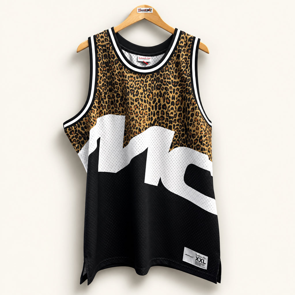 Mitchell & Ness x McLaren Racing Jersey Leopard Print Top Brown/White/Black Men’s Size 2XL
