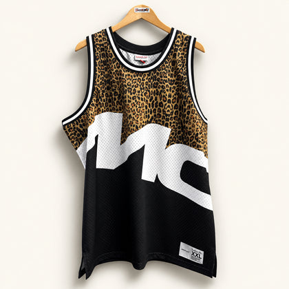 Mitchell & Ness x McLaren Racing Jersey Leopard Print Top Brown/White/Black Men’s Size 2XL