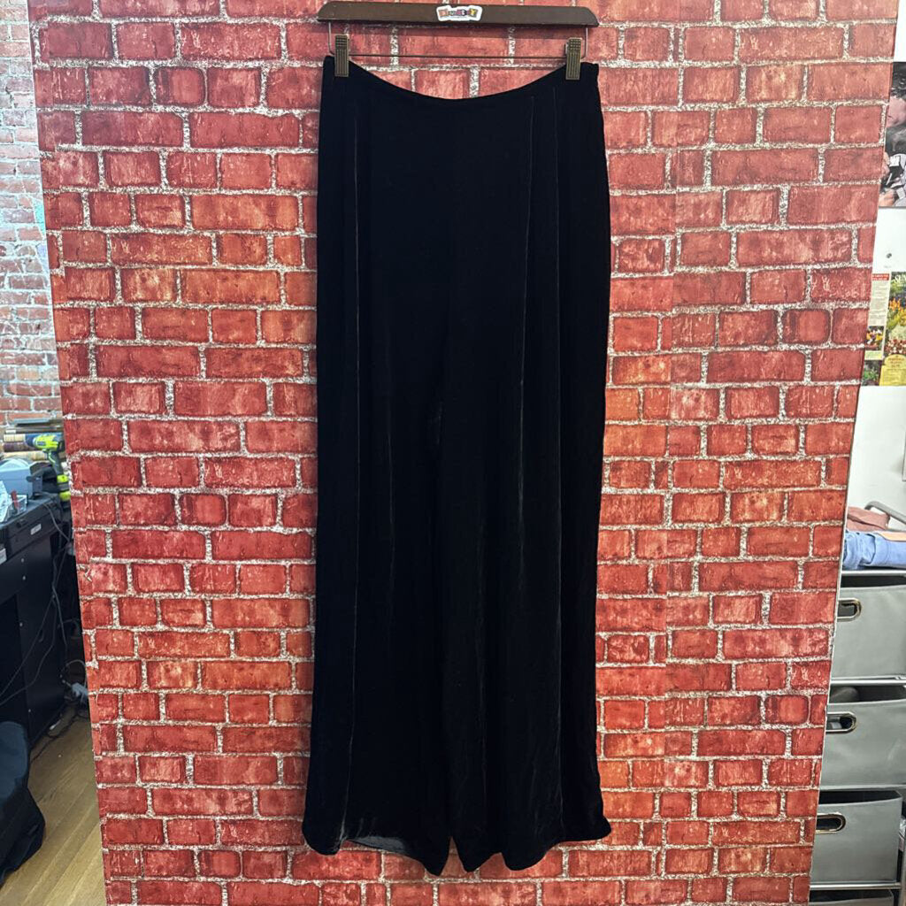 Vintage Pants Silk Velvet Black