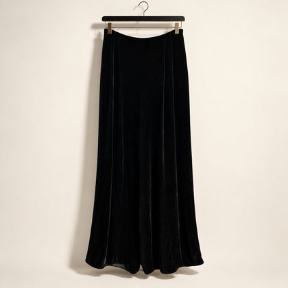 Vintage Pants Silk Velvet Black