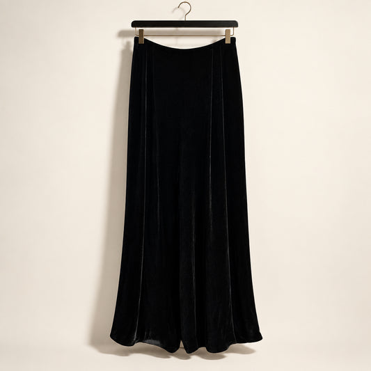 Vintage Pants Silk Velvet Black Ladies Size M
