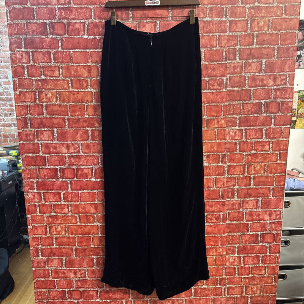 Vintage Pants Silk Velvet Black