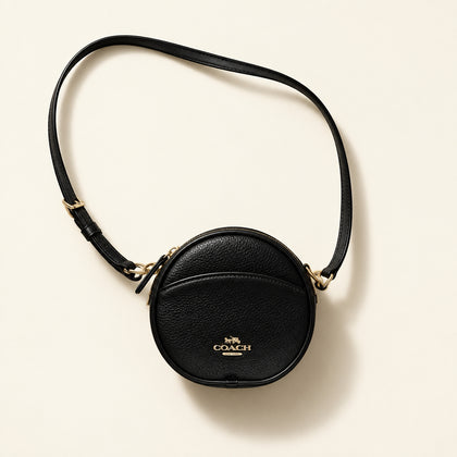 Coach Canteen Crossbody Bag Leather Black