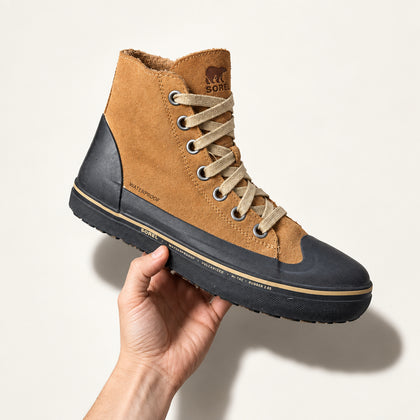 Sorel Cheyanne Metro Hi Waterproof Boot Suede Brown/Black Size 8.5M