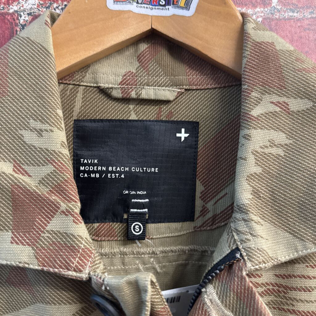 Tavik Beach Culture Camo Utility Jacket Brown Men’s Size S