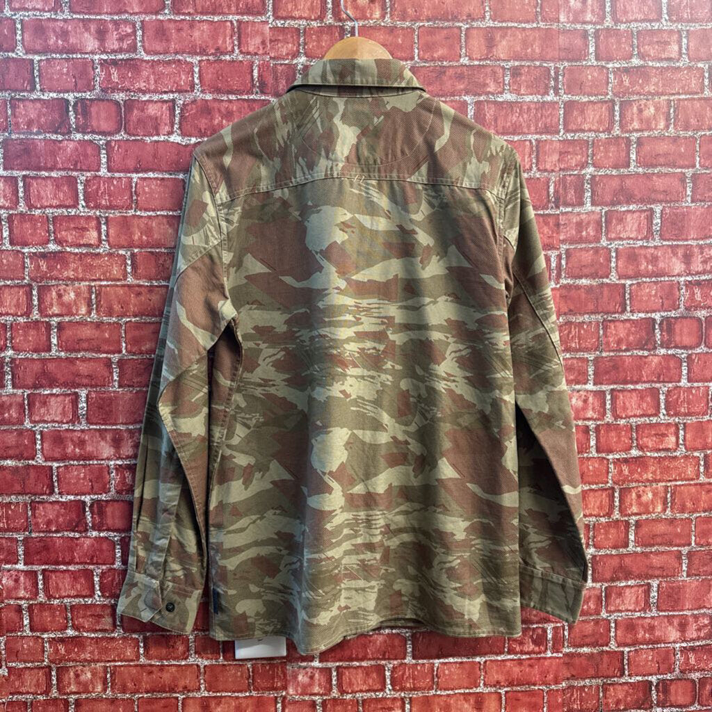 Tavik Beach Culture Camo Utility Jacket Brown Men’s Size S