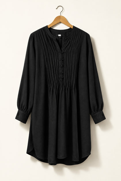 Vince Camuto Mini Dress/Tunic Pleats Black Ladies Size 2X