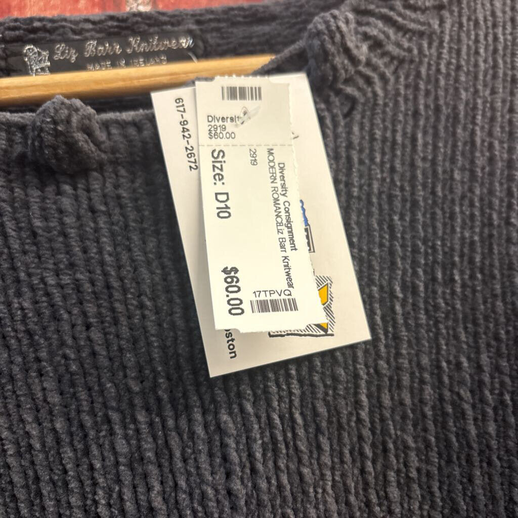 Liz Barr Knitwear Sweater Chenille Knit Baubles Grey Ladies Size 2X