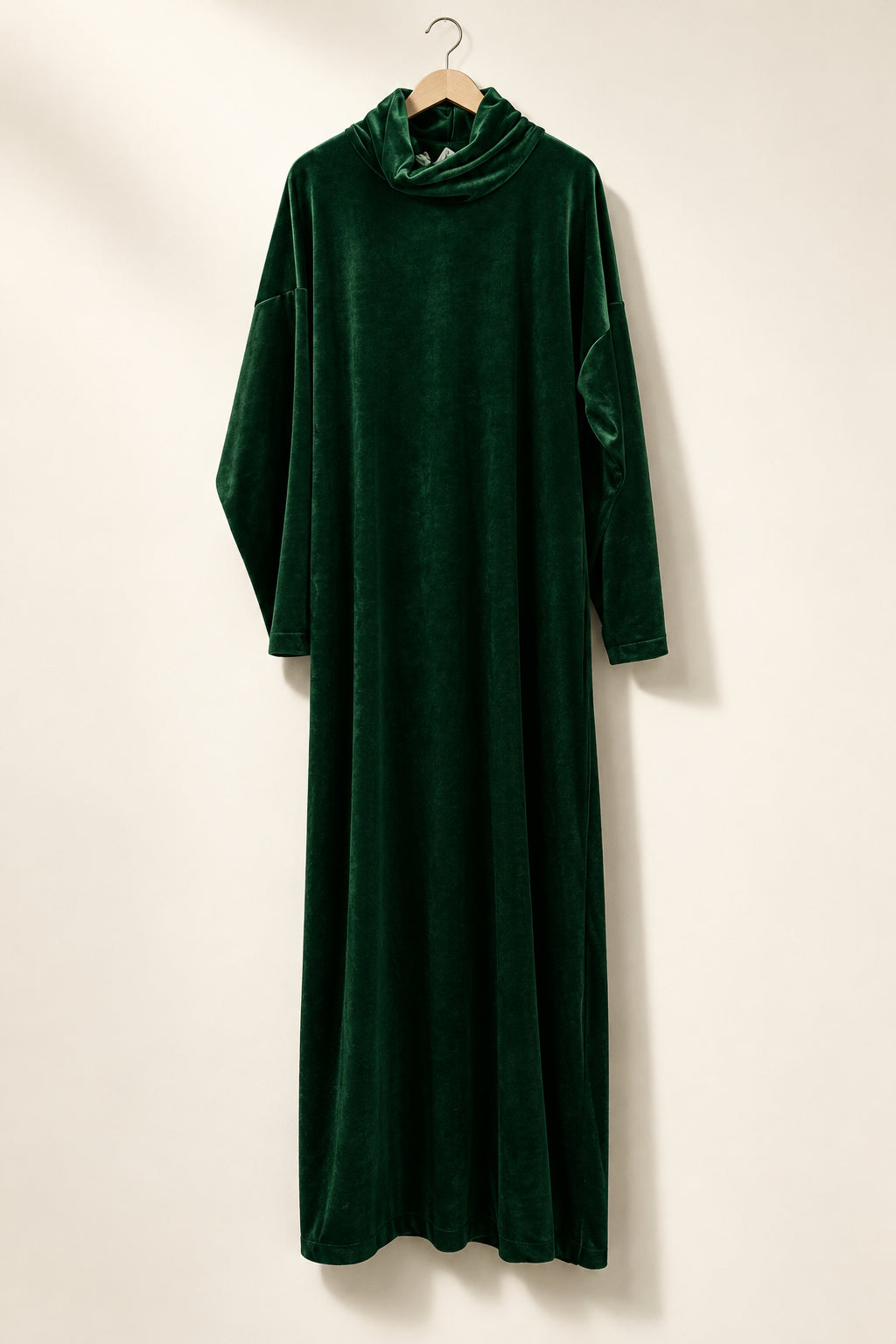 Chiha Vintage Maxi Dress Mock Neck Velvet Emerald Green Ladies Size 1X