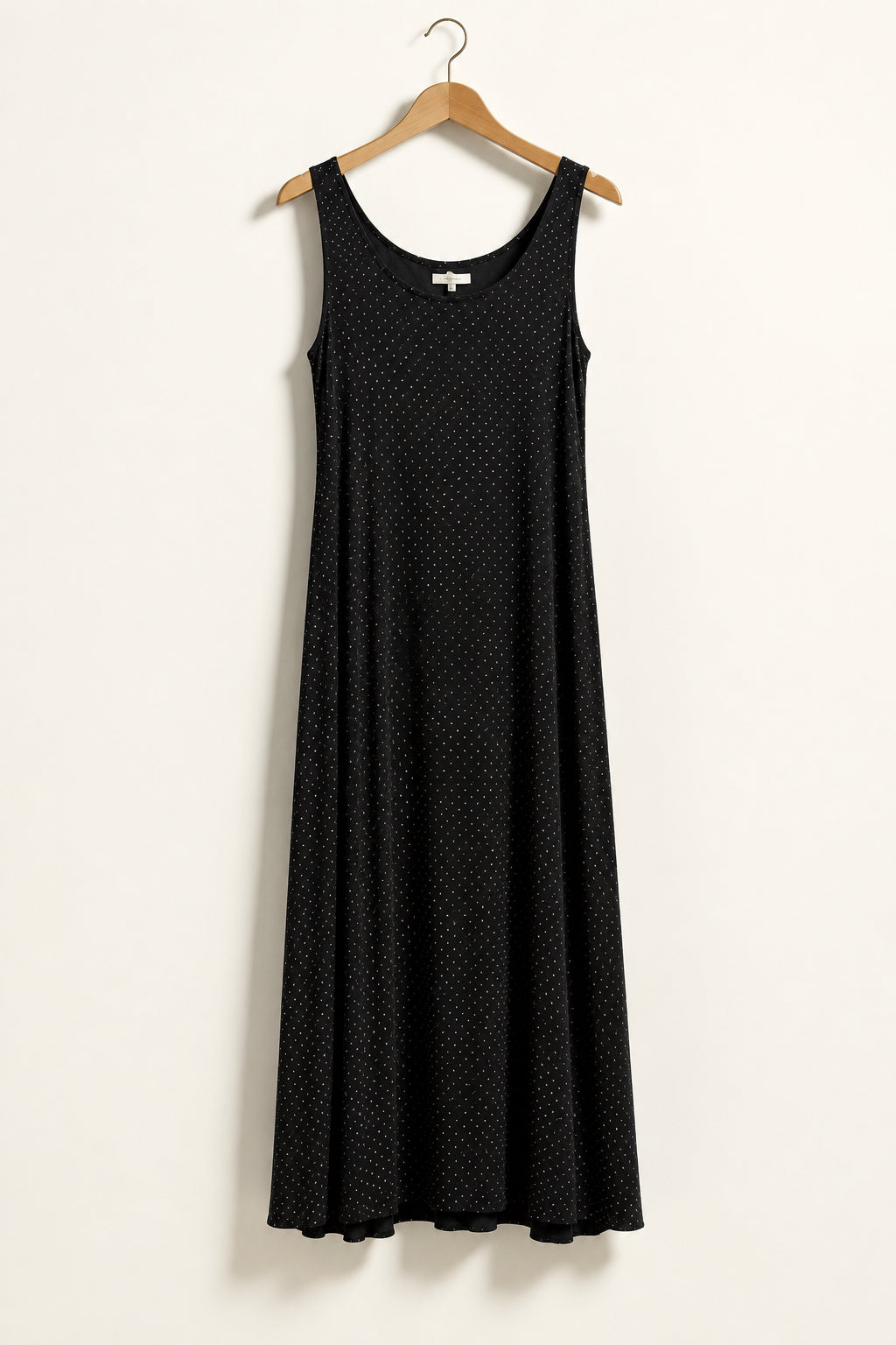 Maxi Dress Tank Dots Black/Tan Ladies Size 2XL