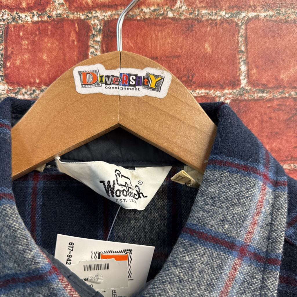 Vintage Woolrich Blue Plaid Button Down Men’s Size L