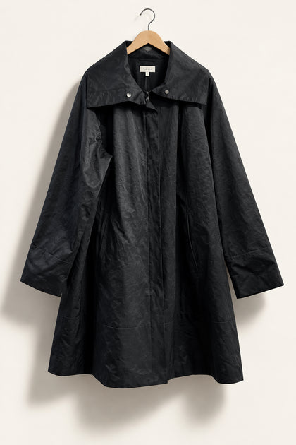 Eileen Fisher Black Trench Coat Ladies Size 3XL