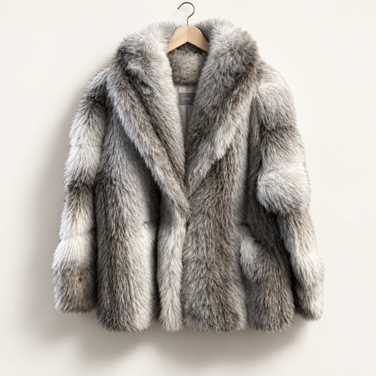 Jordache Vintage Faux Fur Jacket Ladies Size XL