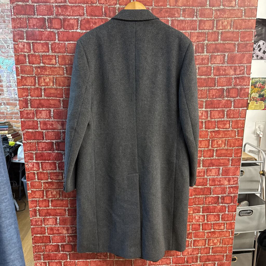 Oakbrook Grey Topcoat Wool Made in UK Men’s Size XL