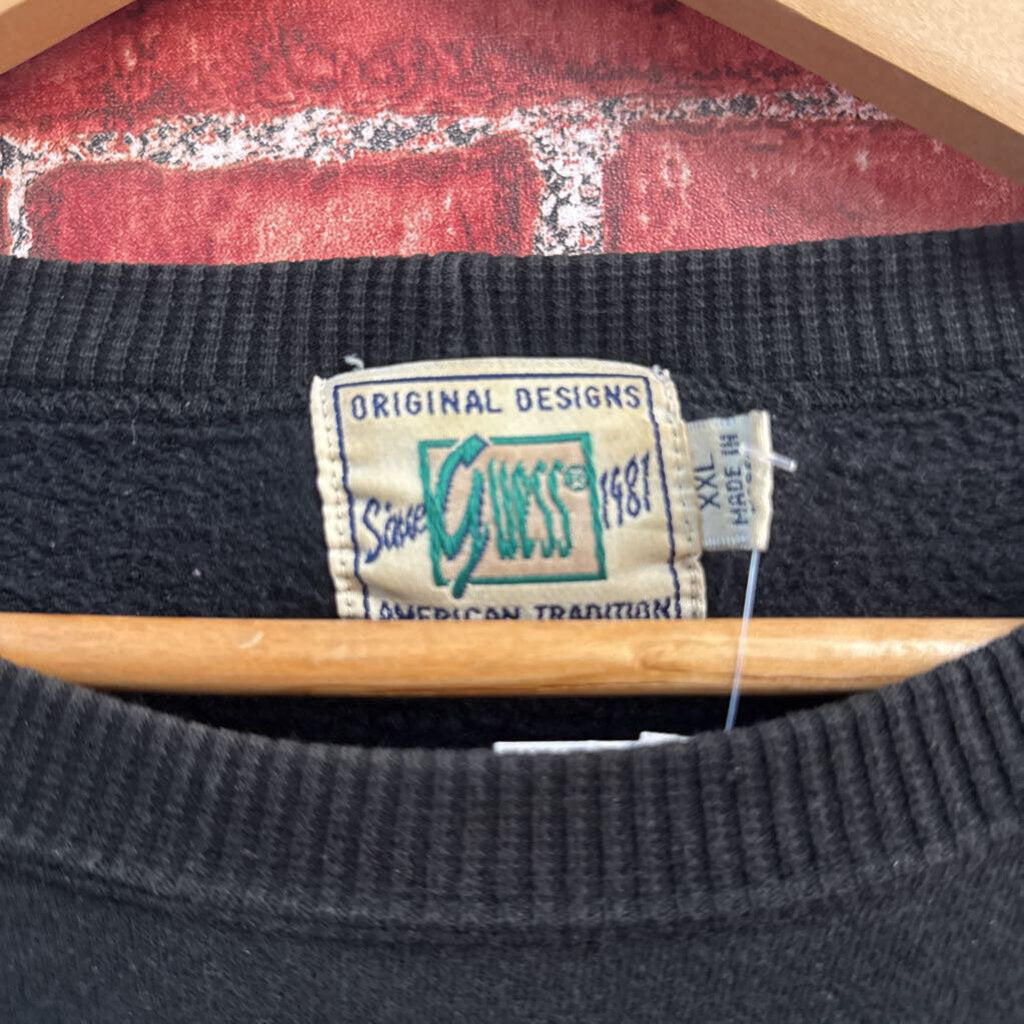 Vintage 90's Guess Jeans Crewneck Black Men’s Size XXL
