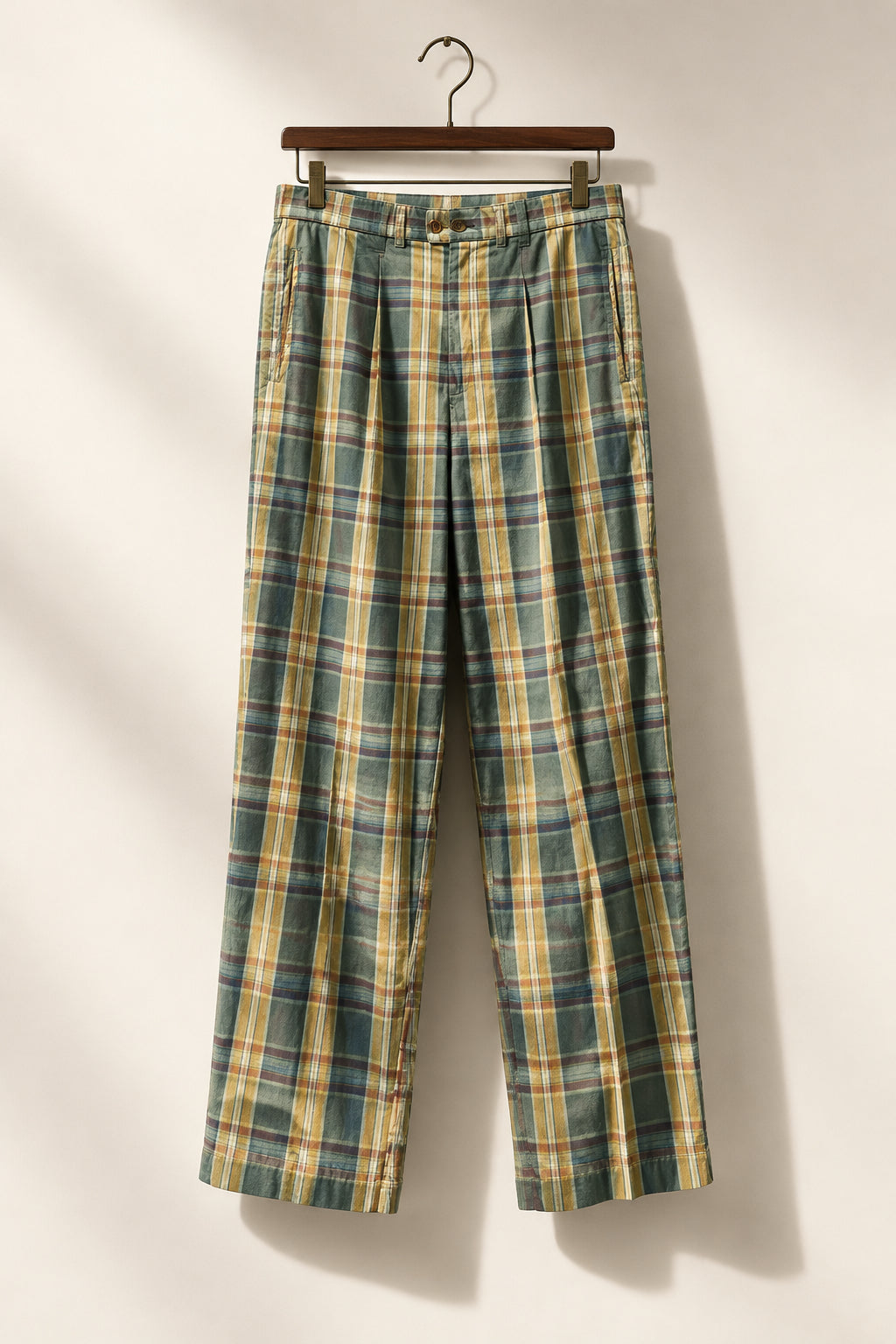 Bogner Vintage Plaid Pleated Trouser Pants Men's Size 32