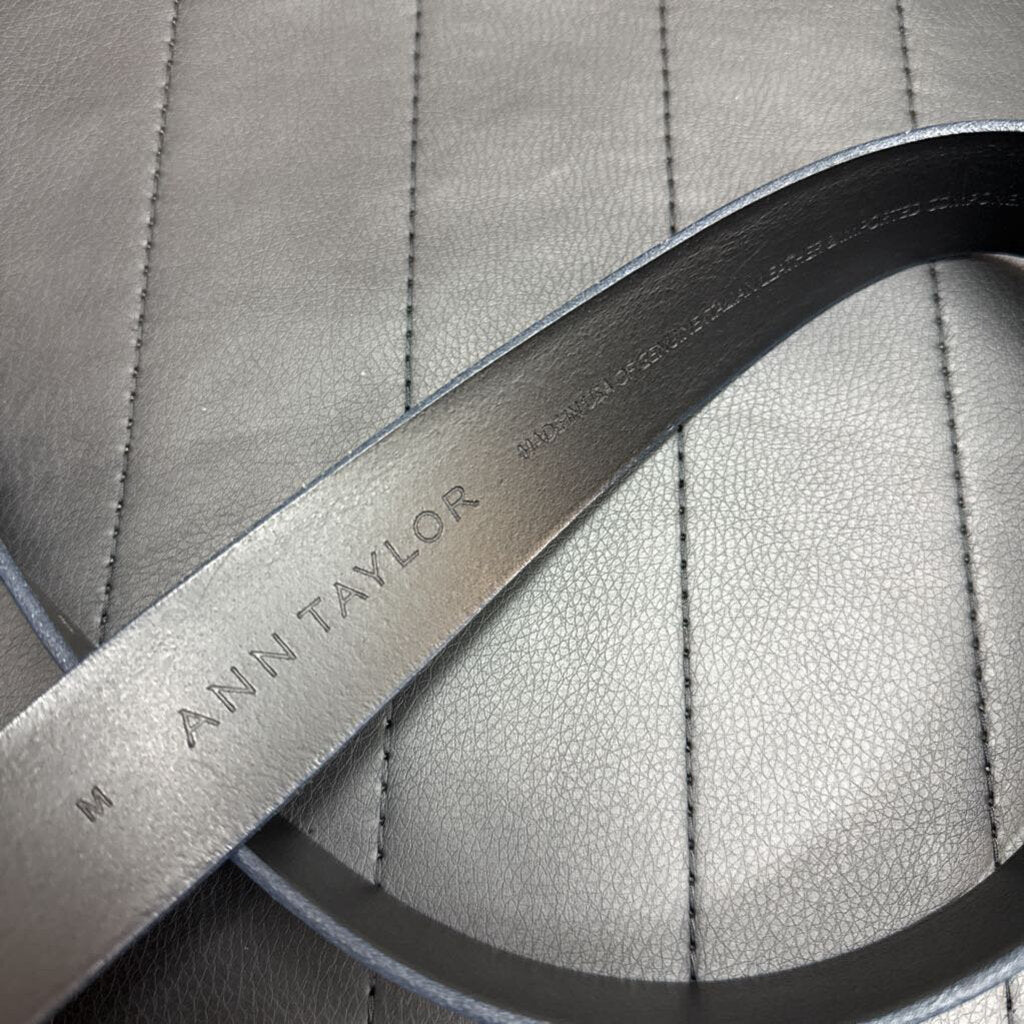 Ann Taylor Blue Leather Belt Ladies Size M