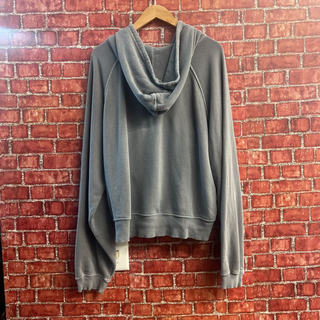 FP Movement Cropped Zip-Up Hoodie Grey Ladies Size L