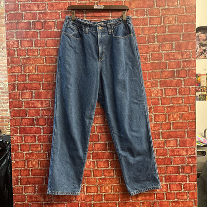 LL Bean Original Fit Elastic Waist Blue Size 12
