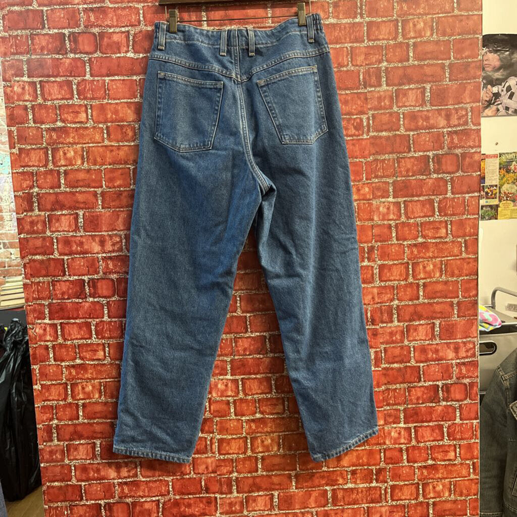 LL Bean Original Fit Elastic Waist Blue Size 12