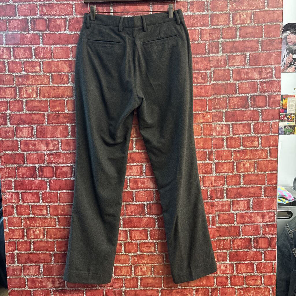 Gap Straight Fit Wool-Blend Trousers Green/Brown Size 29