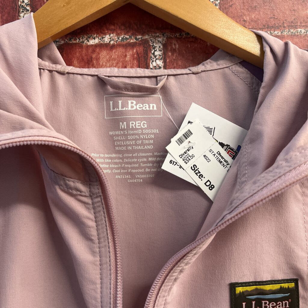 LL Bean Mountain Classic Colorbook Anorak Purple/Blue/Yellow Size M